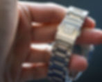 The bi-fold clasp from GS might not be apt for a sports watch, but serving its purpose nevertheless.