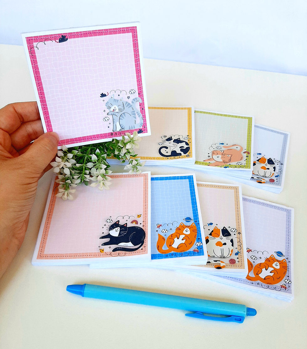 Kit gatinhos - Bloquinhos 9x9