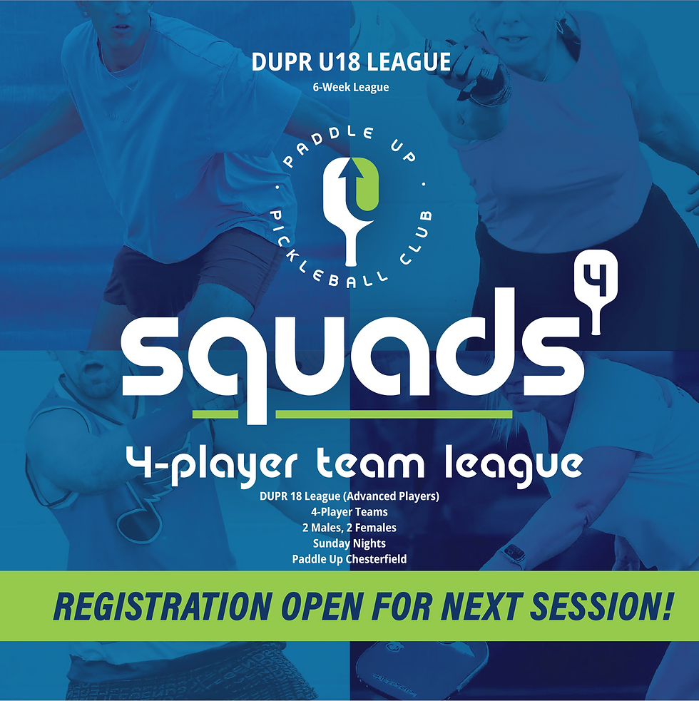 DUPR 18 Open-Gender Squads - Sunday Nights - Chesterfield - Starting 9/14