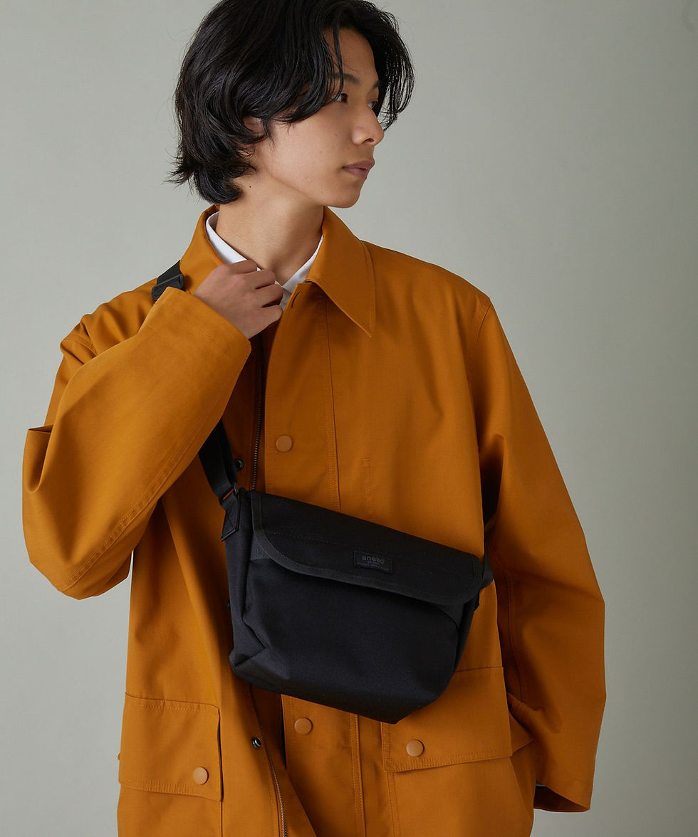 縮圖：Anello - KURO系列 輕便迷你翻蓋式斜揹袋 ATS0831