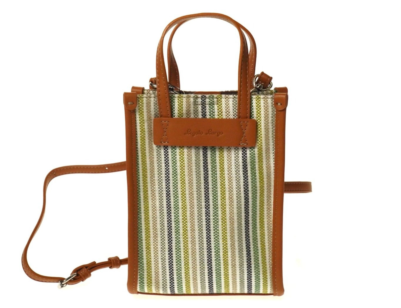 Legato Largo - Voga系列 夏季粗花編織迷你兩用袋 LH-X0041 (綠紋)