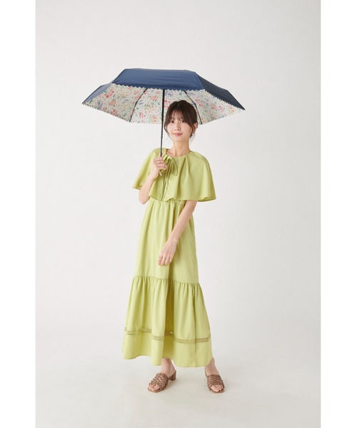縮圖：estaa - 一級遮光遮熱 99%防UV Beauty Shield 內印花晴雨兼用手柄折疊傘 有柄縮骨遮 30200