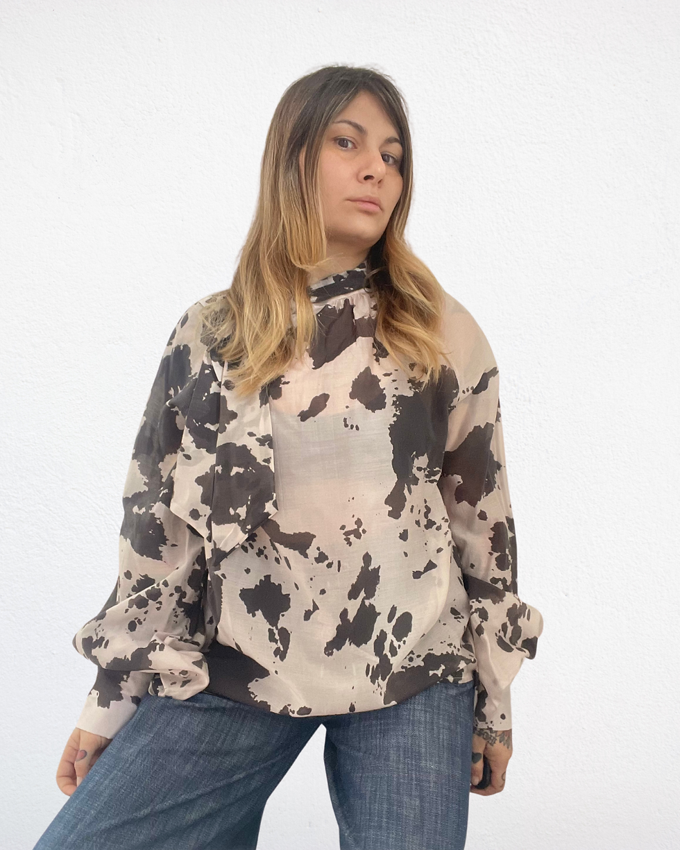 Camicia stampata con Fiocco