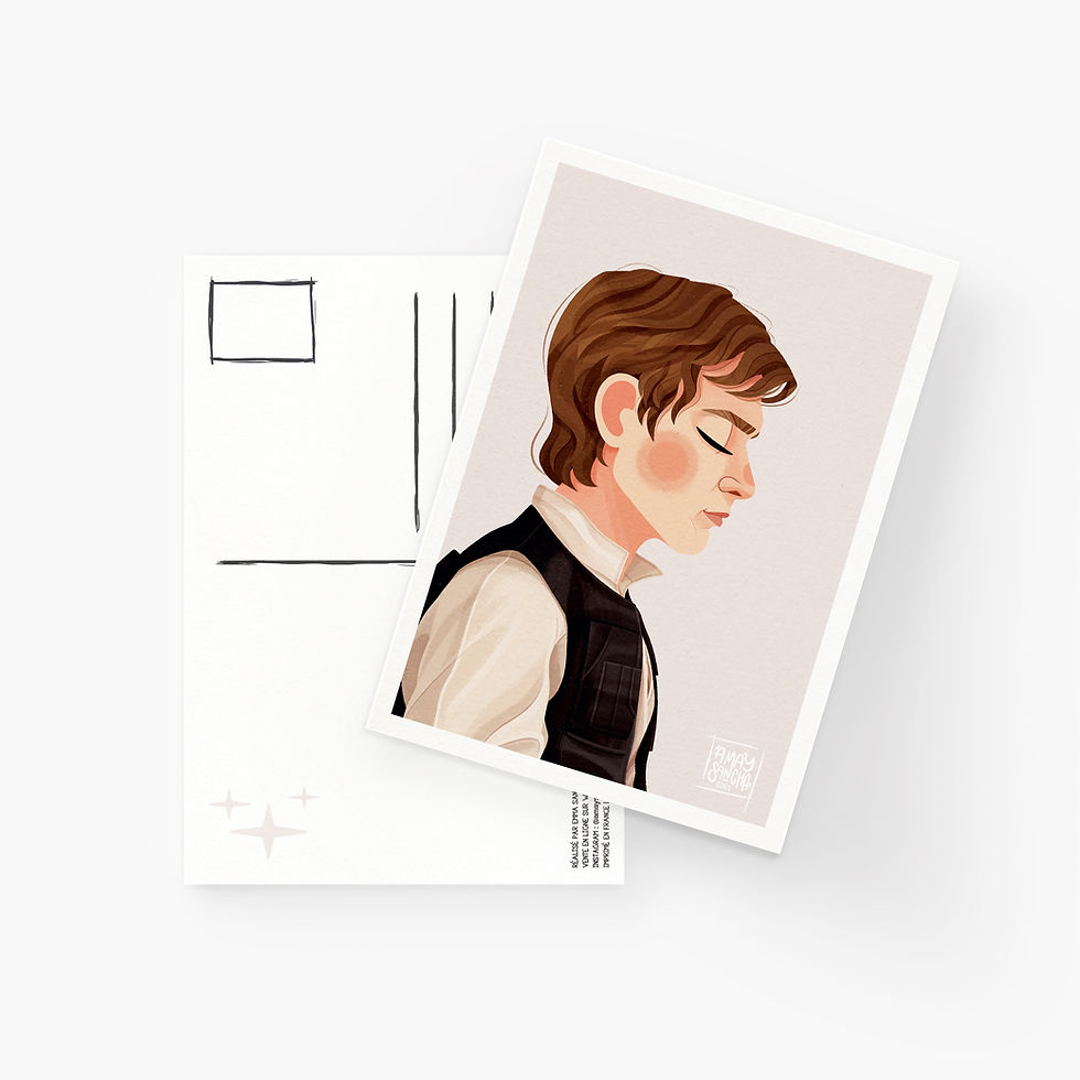 Miniature : Duos de cartes Star Wars 4 : A New Hope, Han Solo, princesse Leia Organa, Luke Skywalker Dark Vador, réalisé par Emma Sanchez