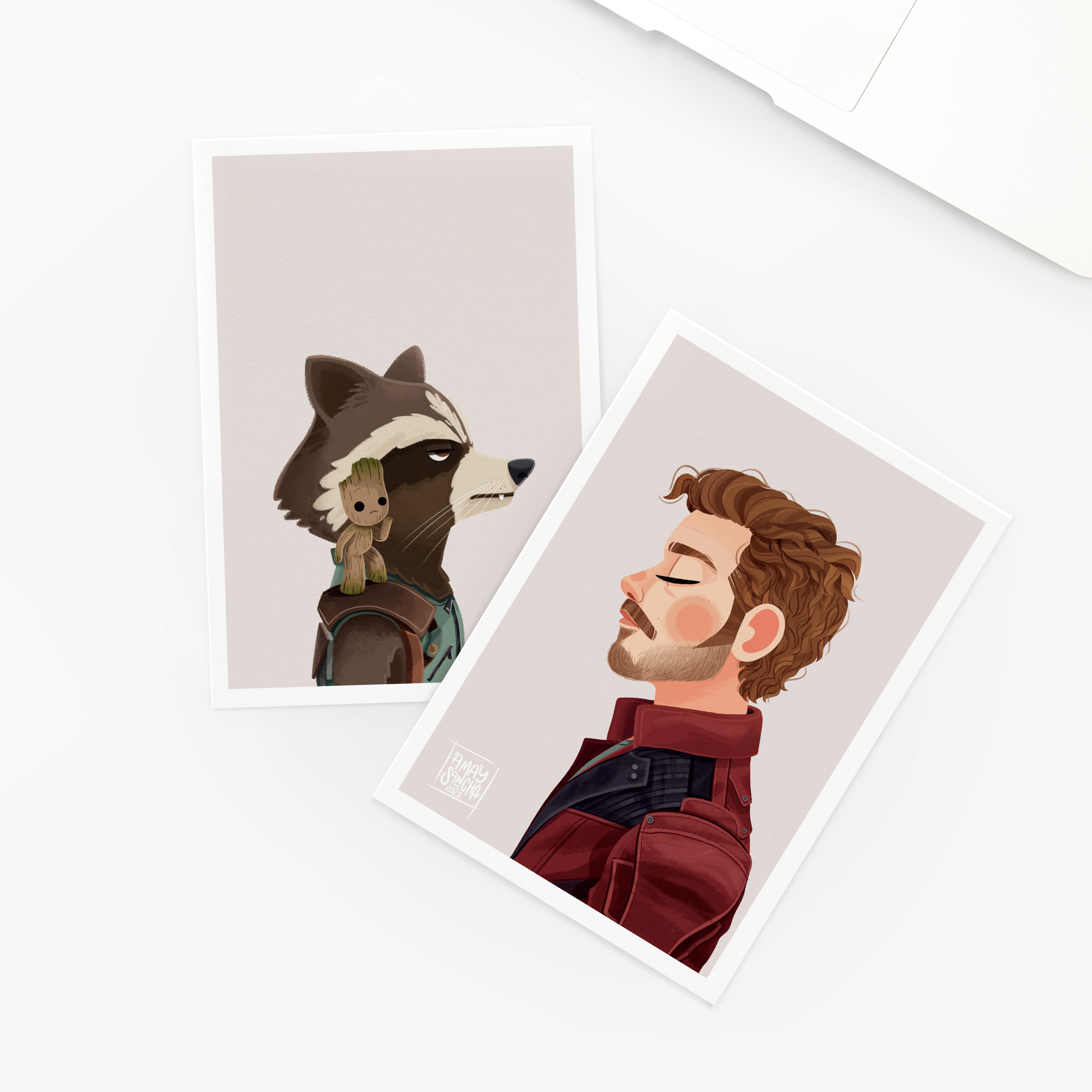 Lot de 2 Cartes Postales Les Gardiens de la Galaxie