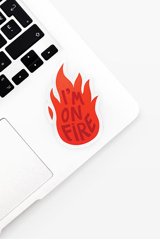 Sticker Transparent I'm on Fire