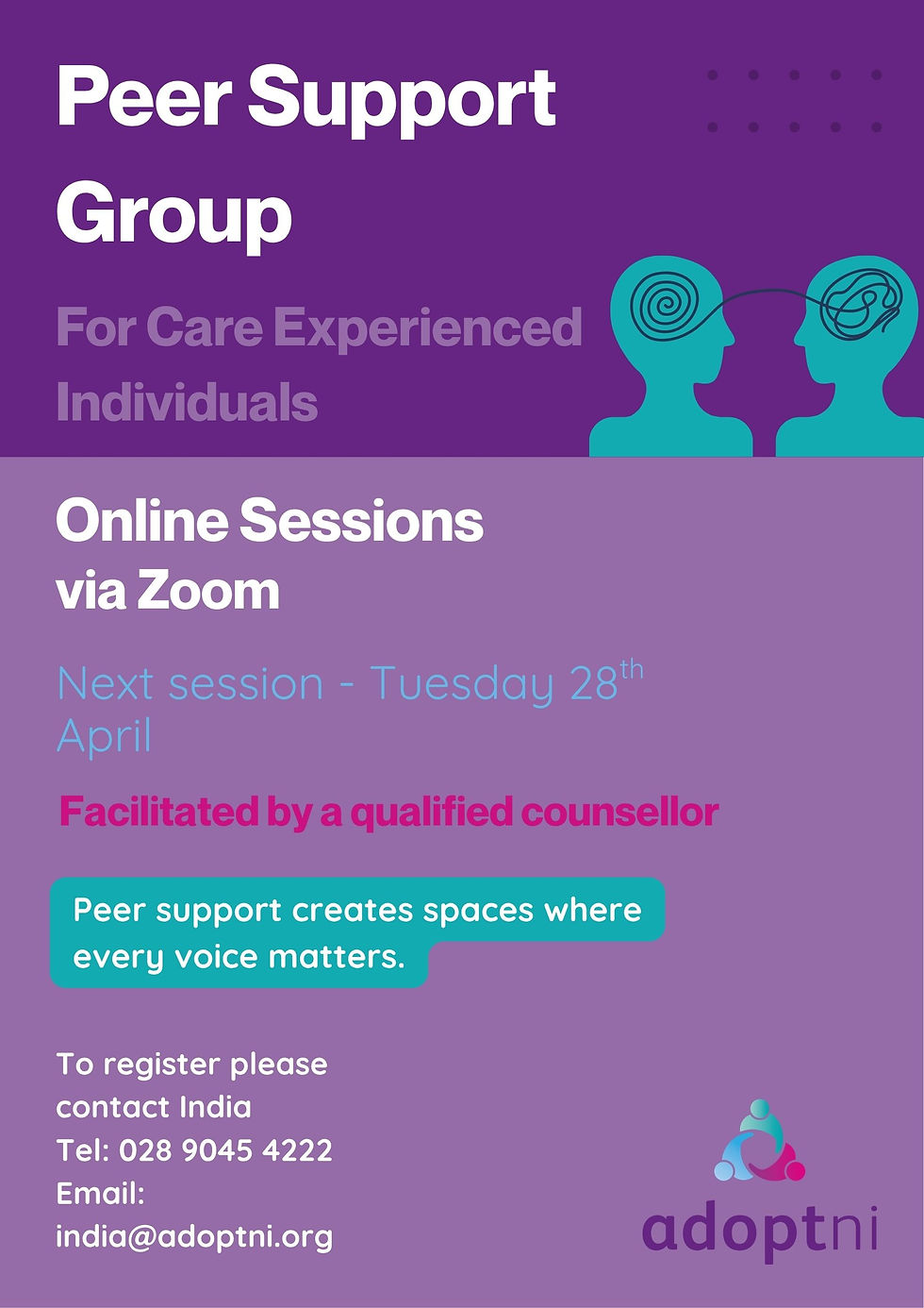 New Care Experienced Individuals Peer Support Group