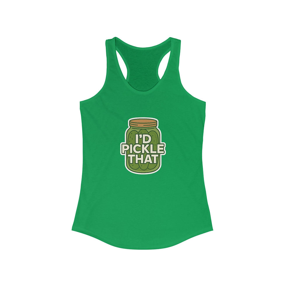 Thumbnail: I'd Pickle That Racerback Tank Top, Funny Pickle Shirt for Women