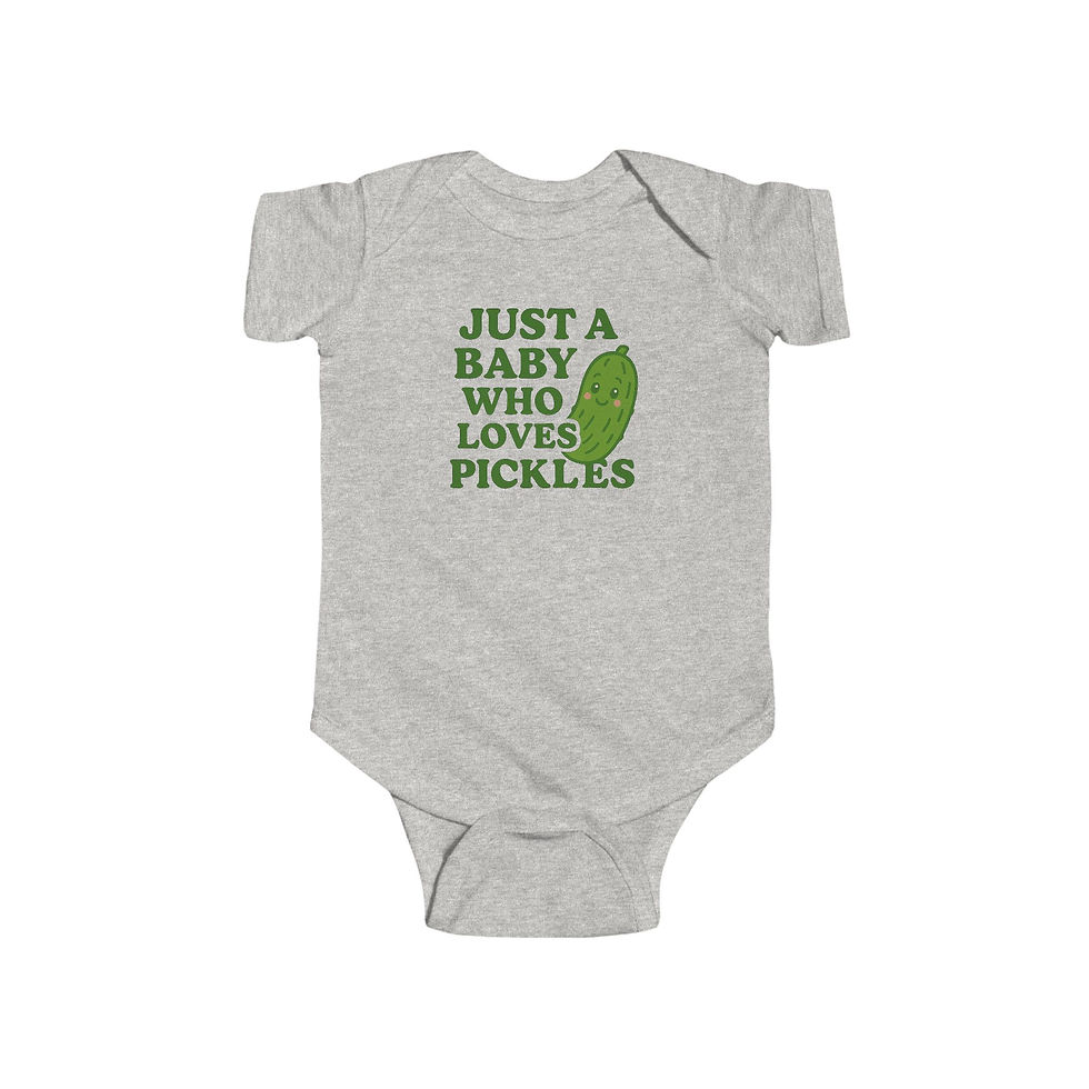 Thumbnail: Just a Baby Who Loves Pickles Onesie, Funny Baby Bodysuit for Pickle Lovers