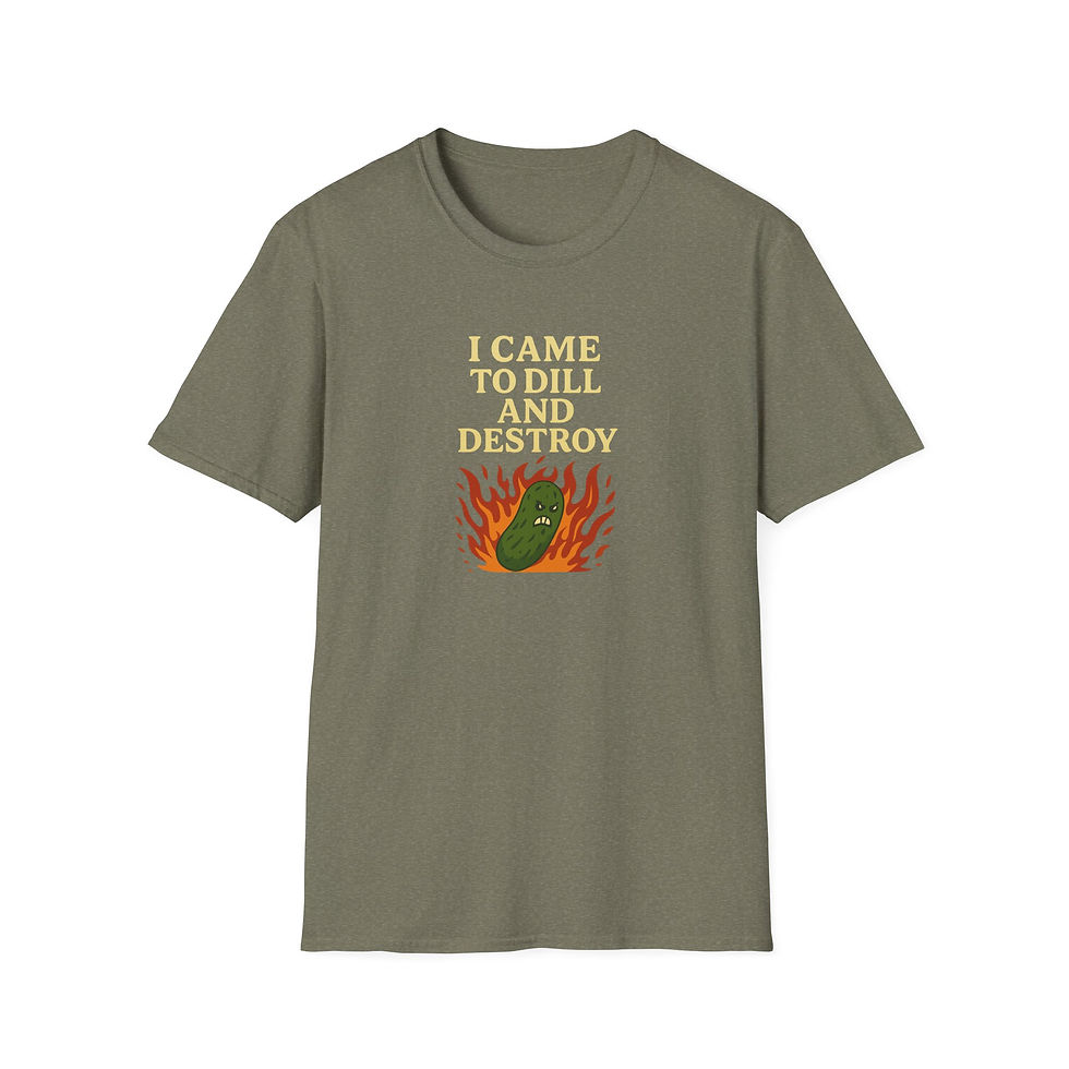 Thumbnail: I Came to Dill and Destroy T-Shirt, Funny Angry Pickle Graphic, Dill Pun Shirt
