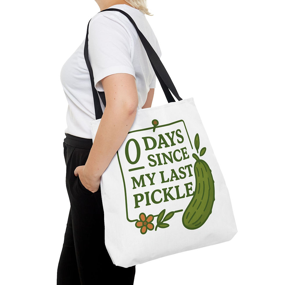 Thumbnail: 0 Days Since My Last Pickle Tote Bag, Funny Cottagecore Pickle Lover Gift