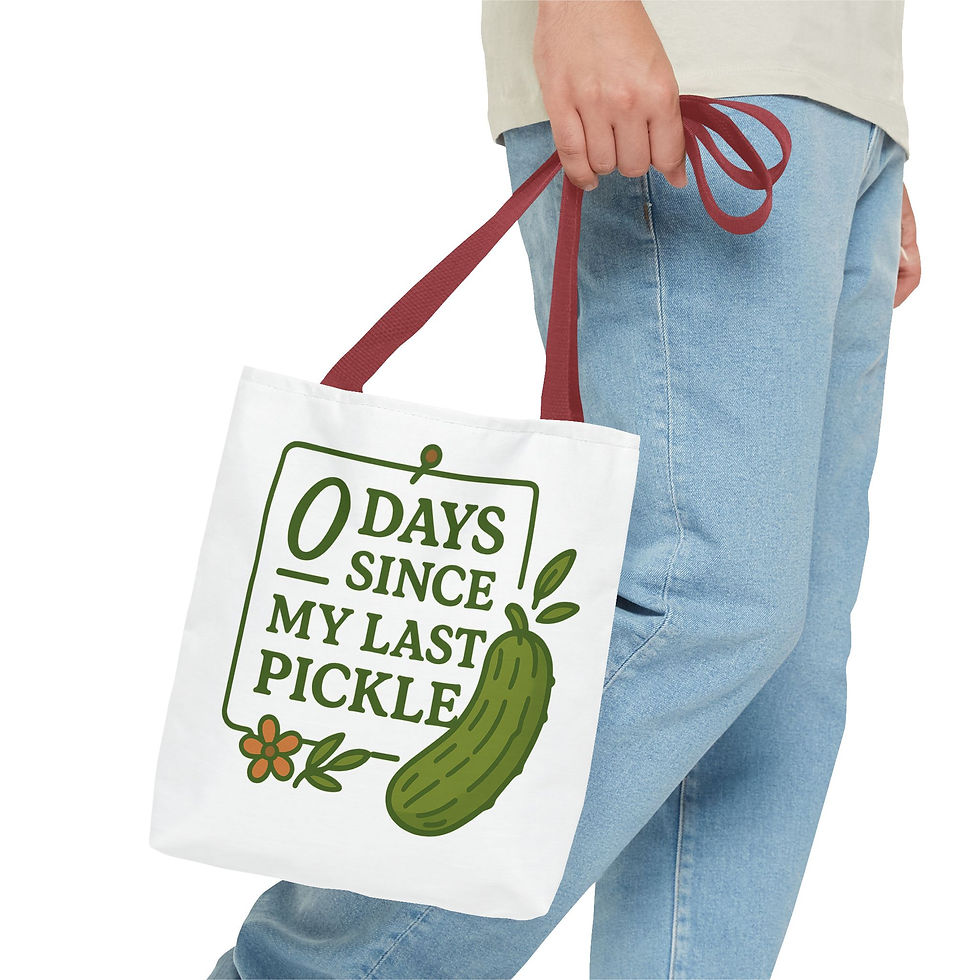 Thumbnail: 0 Days Since My Last Pickle Tote Bag, Funny Cottagecore Pickle Lover Gift