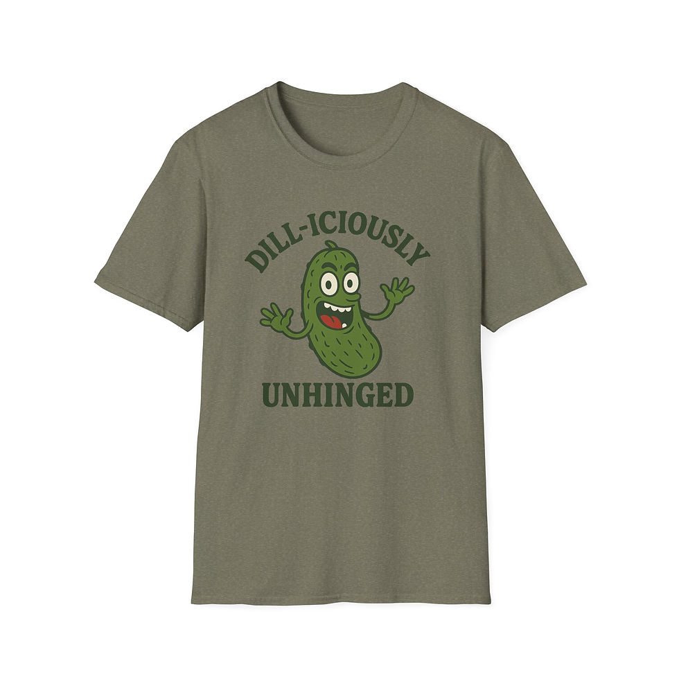 Thumbnail: Dilliciously Unhinged Funny Pickle Shirt Cute Pickle Pun Tee for Pickle Lovers