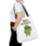 Thumbnail: Dill With It Tote Bag, Funny Pickle Pun Bag, Cute Cartoon Grocery Tote
