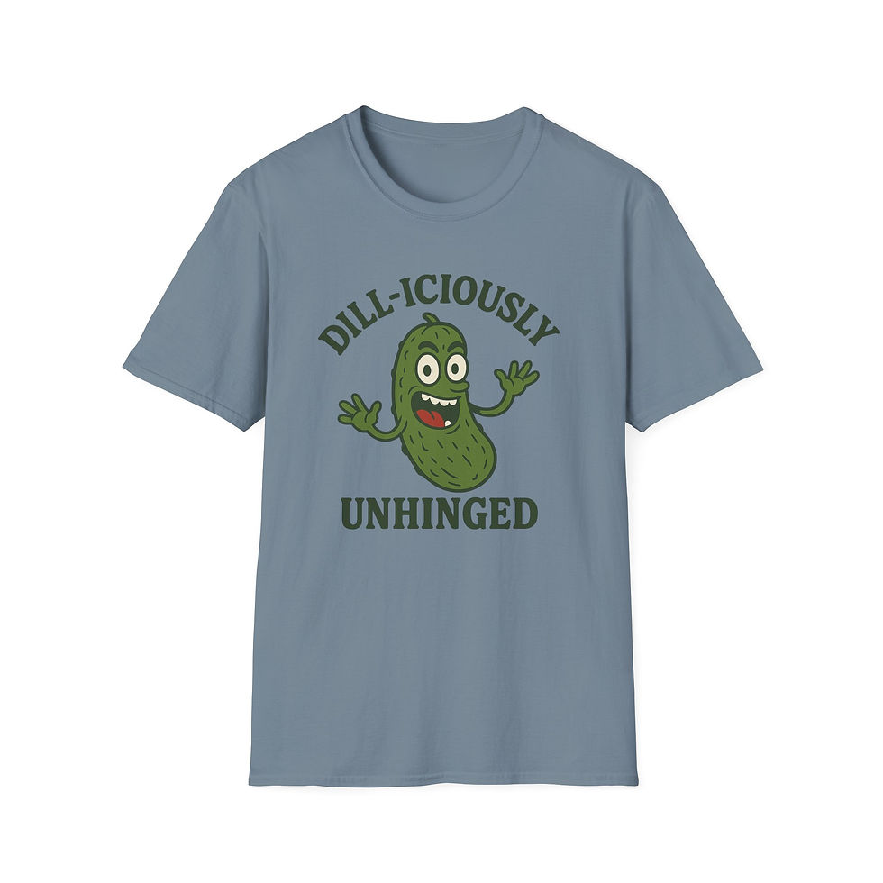 Thumbnail: Dilliciously Unhinged Funny Pickle Shirt Cute Pickle Pun Tee for Pickle Lovers