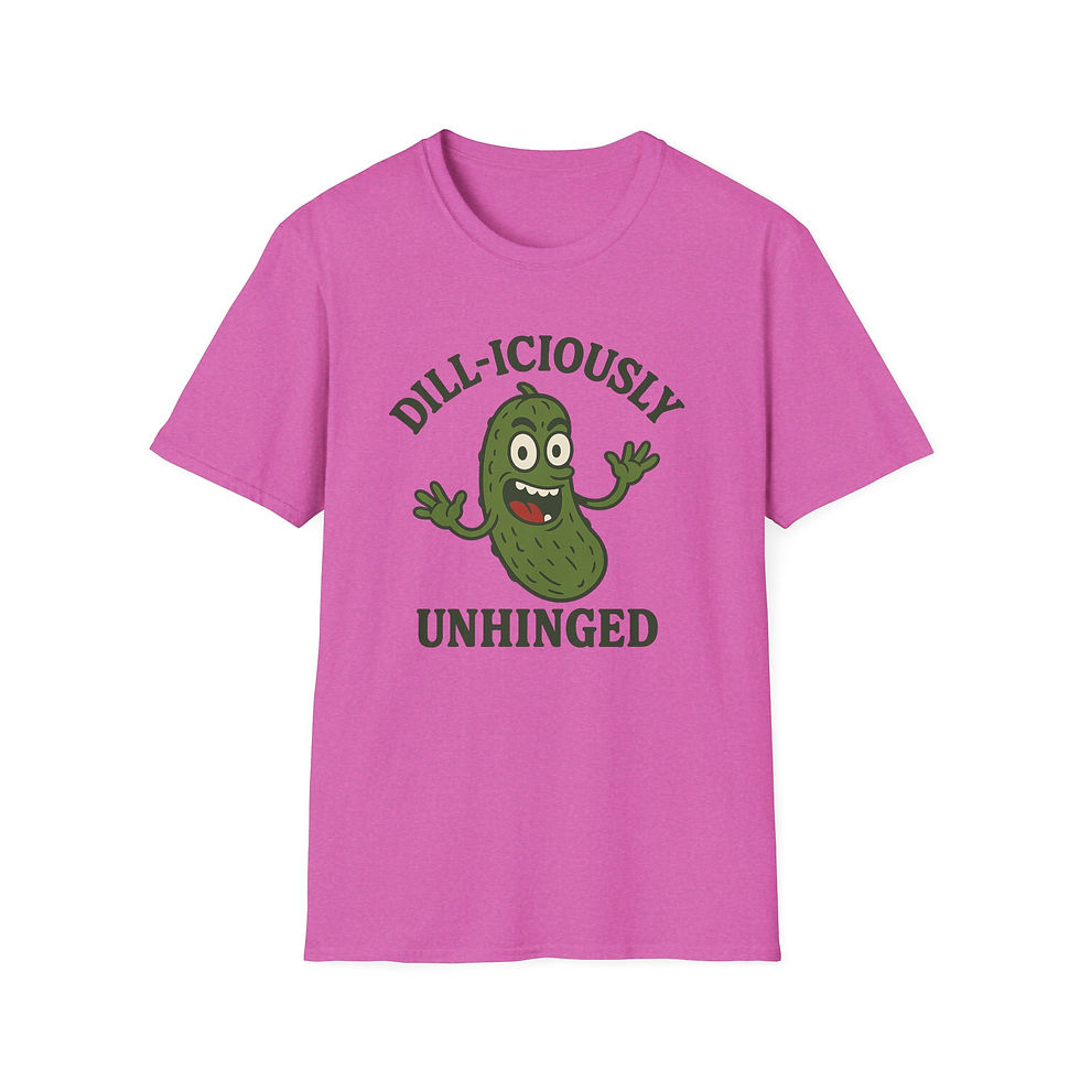 Thumbnail: Dilliciously Unhinged Funny Pickle Shirt Cute Pickle Pun Tee for Pickle Lovers