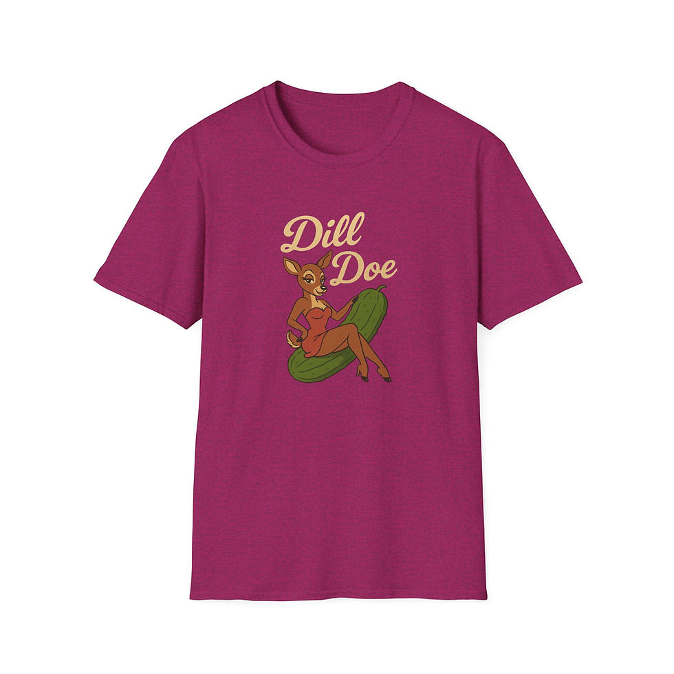 Thumbnail: Dill Doe Shirt, Funny Pickle Pun Pin-Up Tee for Sassy Pickle Lovers