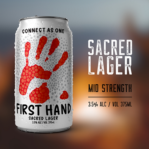 Camp Fire blurred image with Sacred Lager