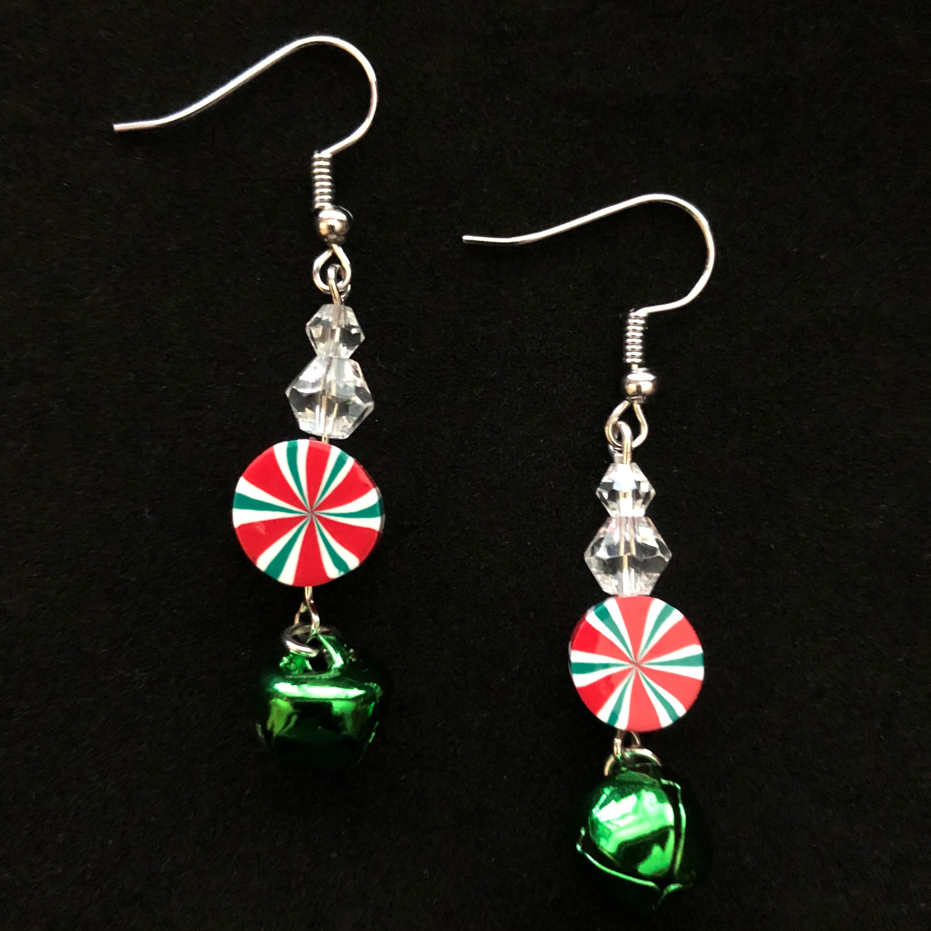 Candy & Green Bell Earrings