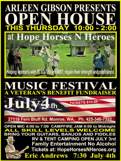 Hope Horses 'N Heroes in Monroe has open house plus musical festival fundraiser