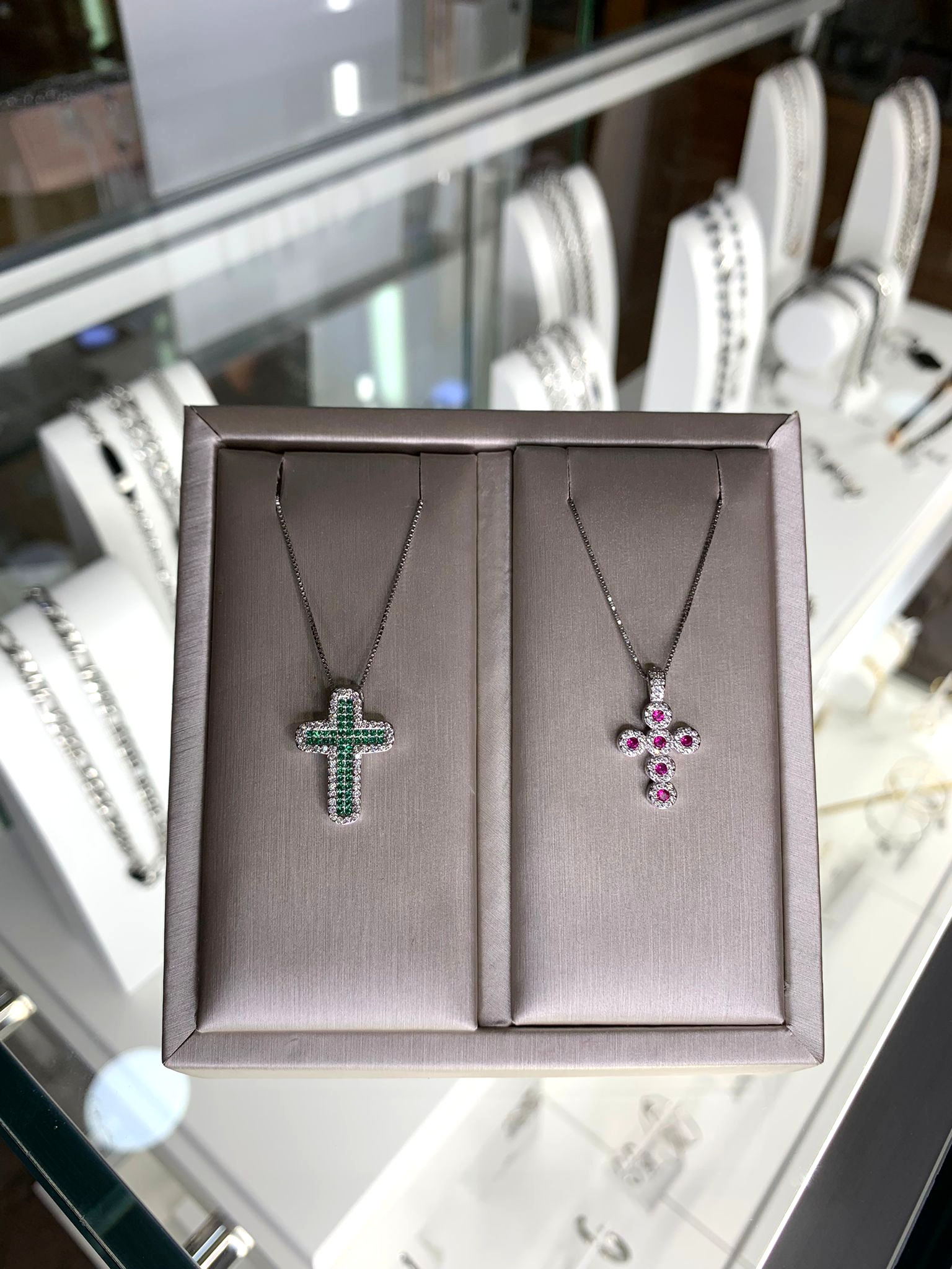 Collana croce in argento