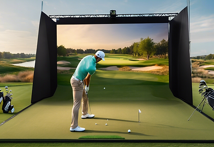 Indoor golf simulator experience in Guelph at Ontario Golf House