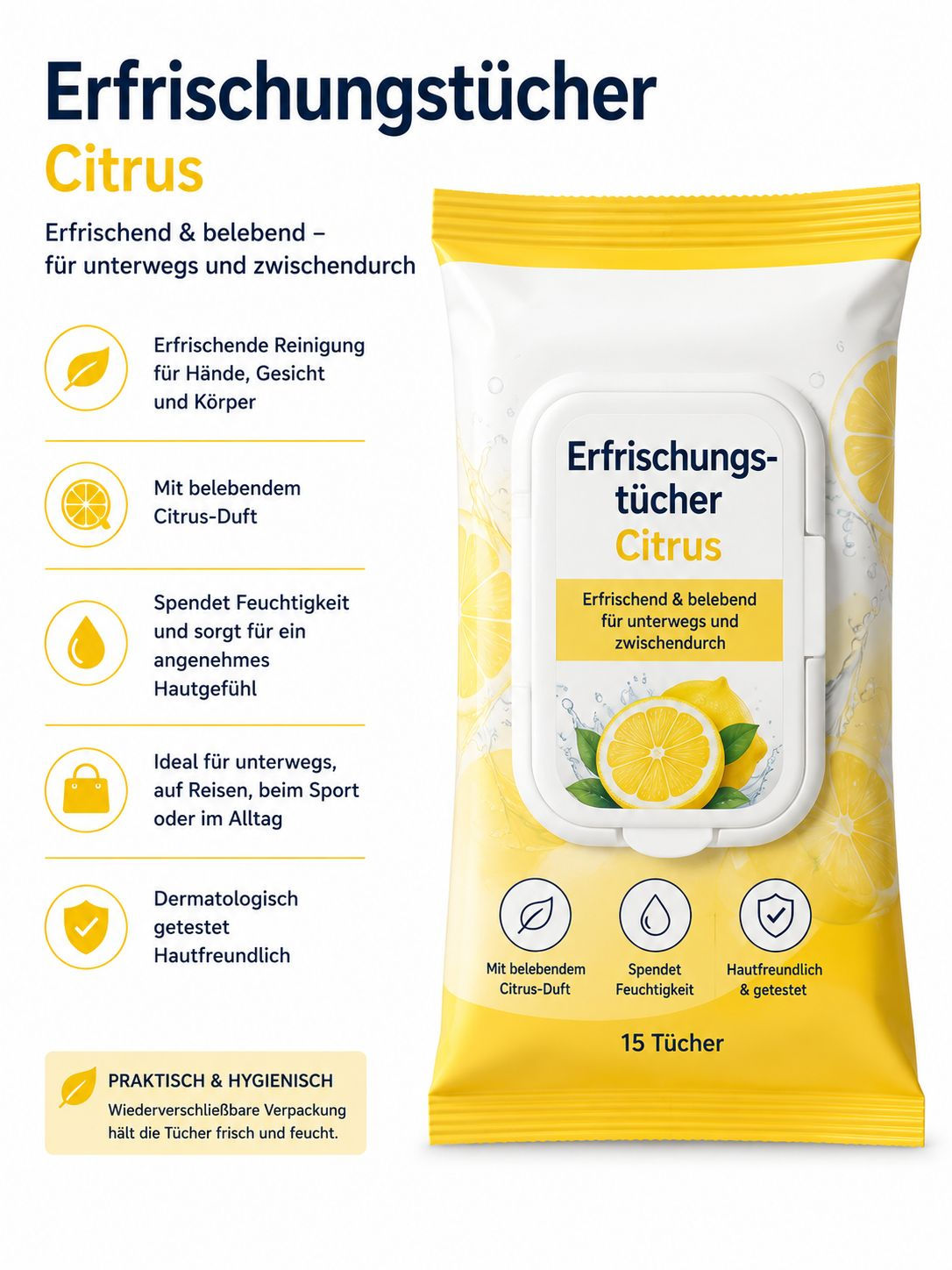 Erfrischungstücher Citrus
