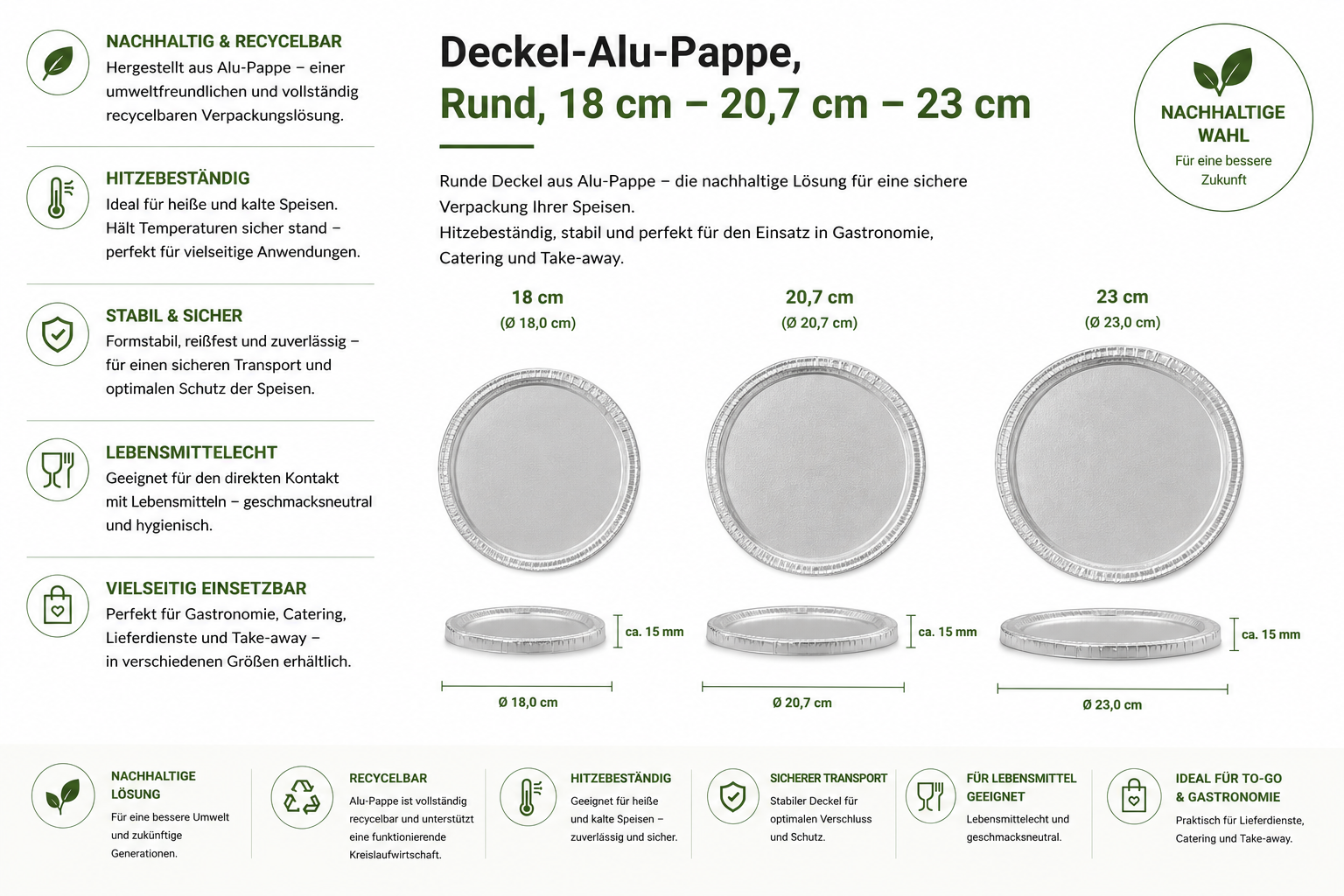 Deckel-Alu-Pappe, Rund