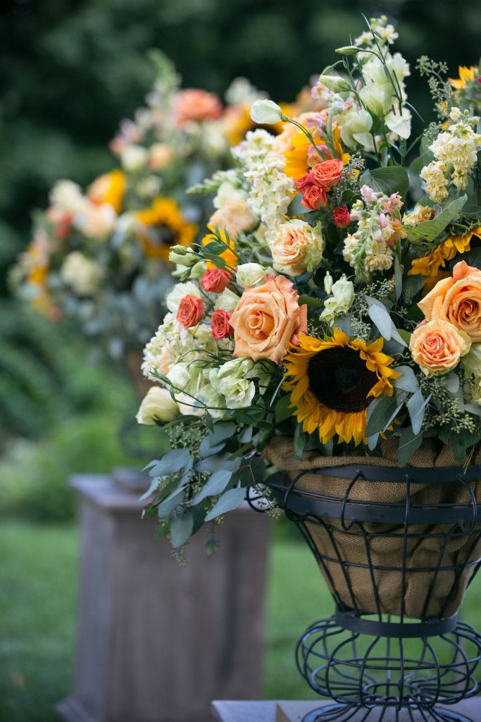 altar arrangements sunflowers