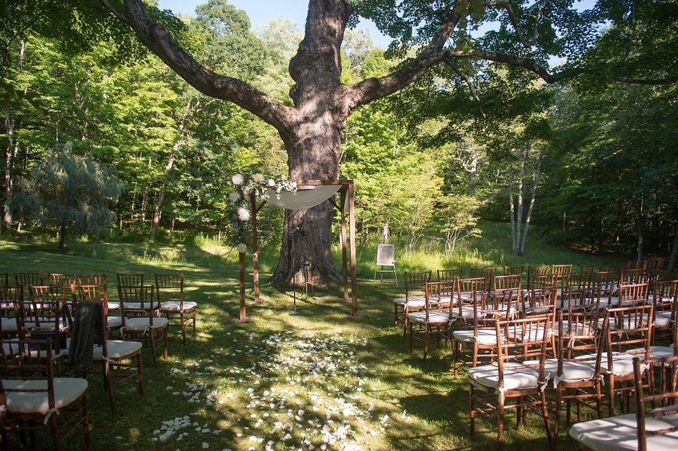 wooden chuppah