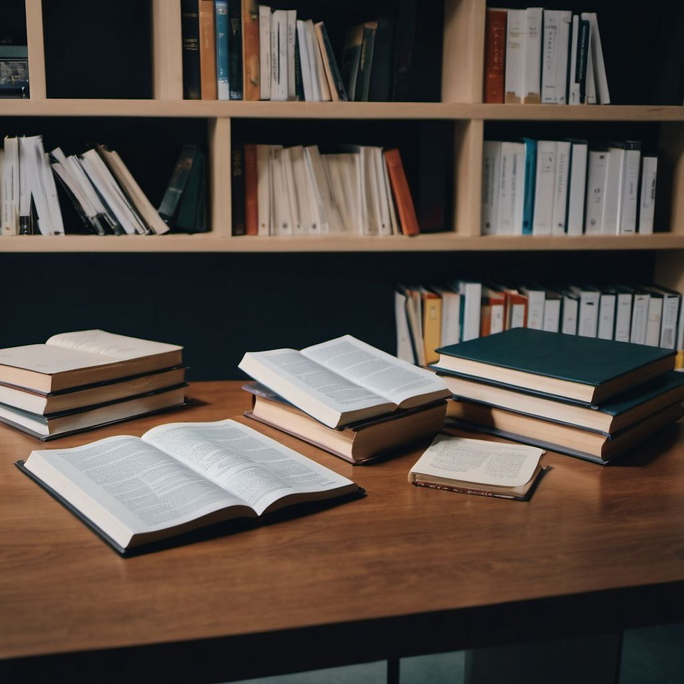 Student's desk with textbooks on it