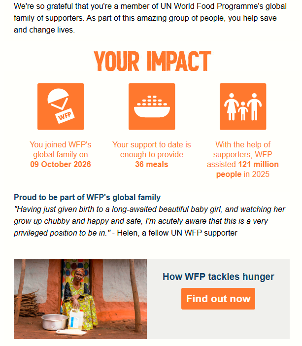 Why I donated to World Food Program