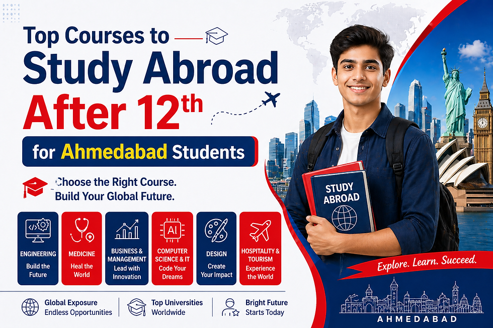 Top Courses to Study Abroad After 12th for Ahmedabad Students