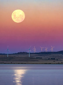 Full Moon over lake George