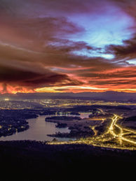 Bushfires and Sunset