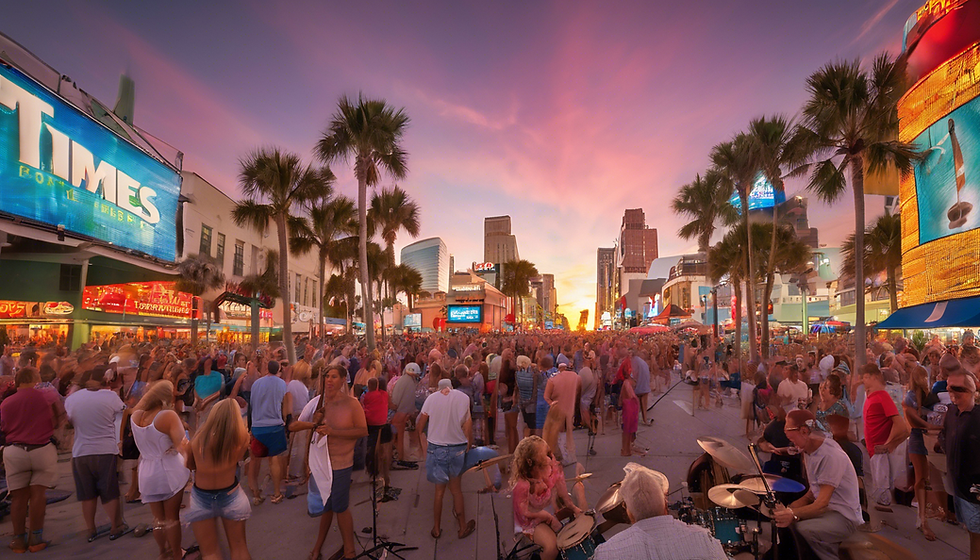 Fort Myers Beach Sunset Busking with Jeff Greene and Roscoe