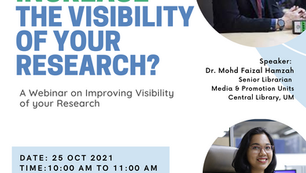 UM Research Webinar #11: How to Increase the Visibility of Your Research?
