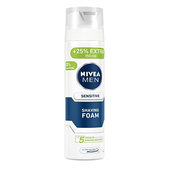 Thumbnail: Nivea Men - Sensitive Shaving Foam - Instant Protection 0% Alcohol