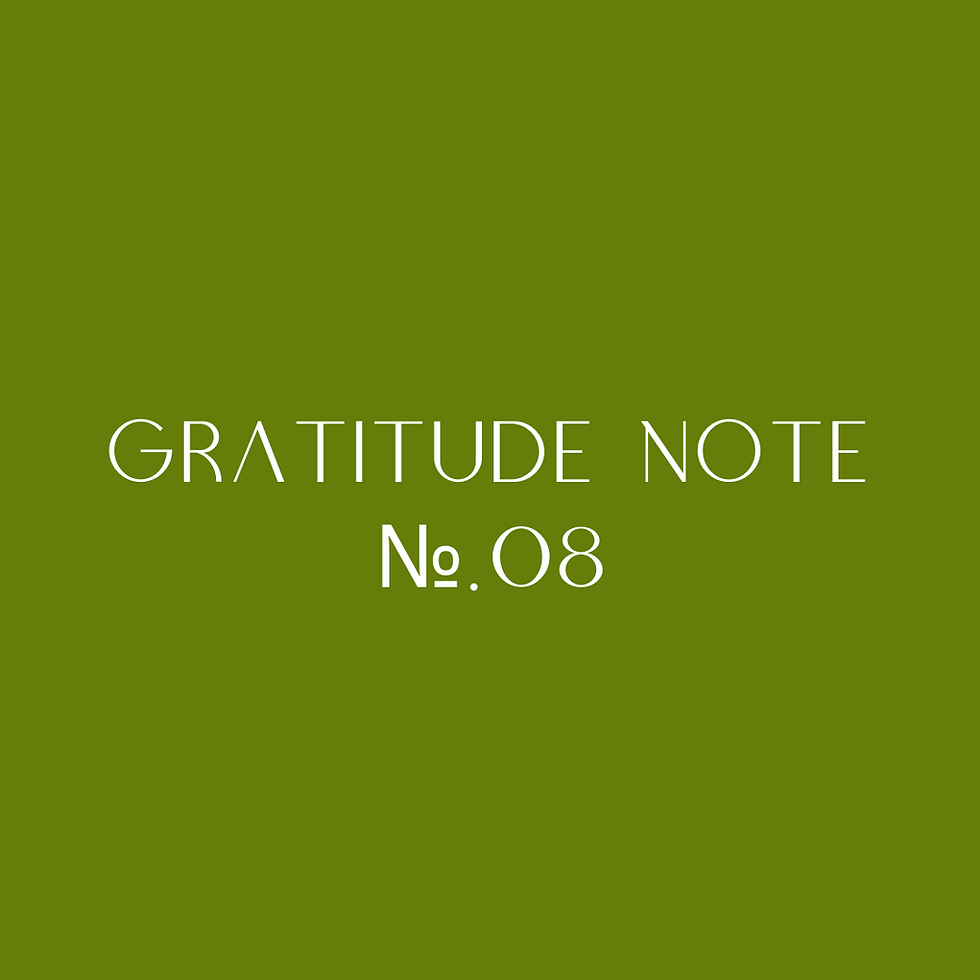 Gratitude List № 08