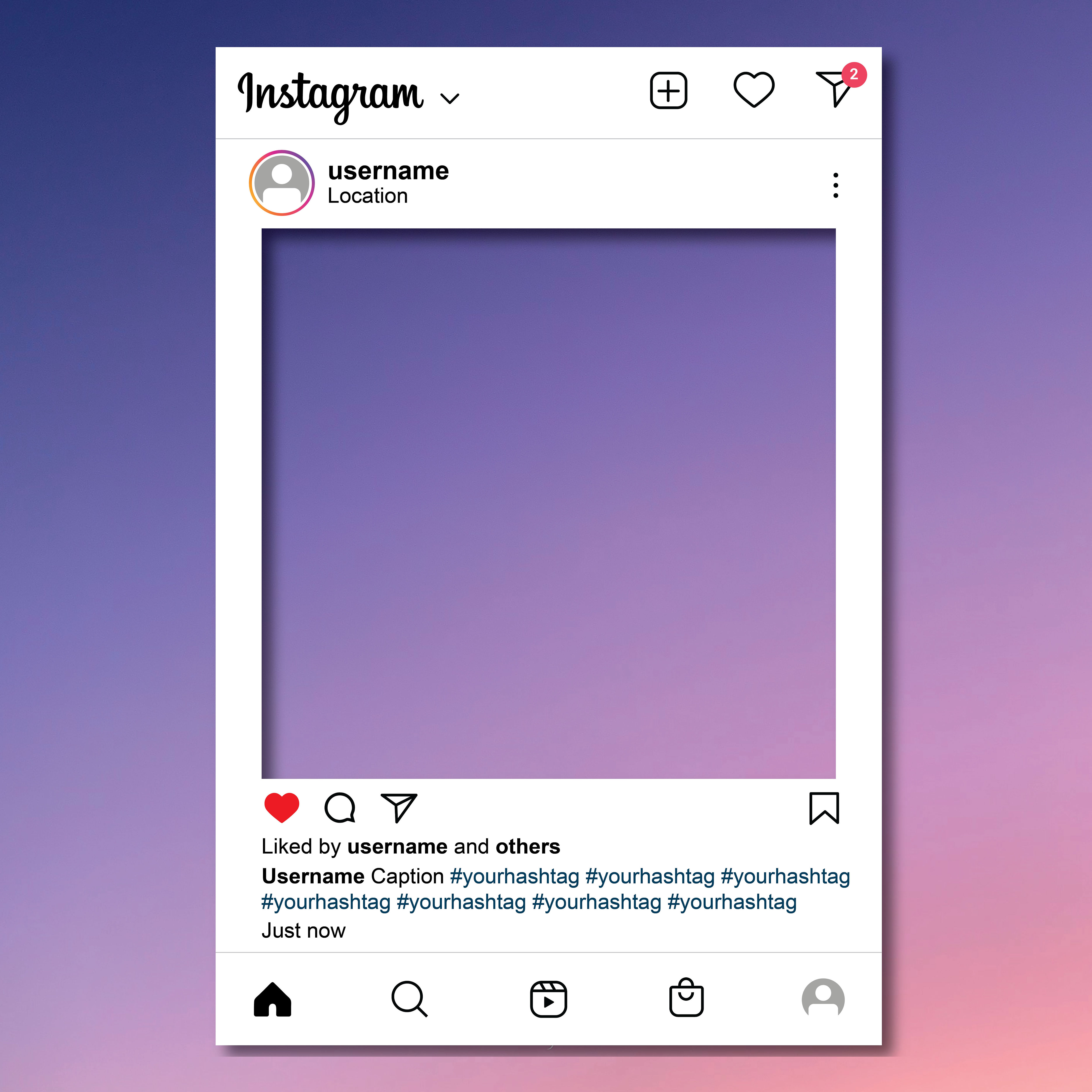 Instagram Frame Cut Out Photo Prop