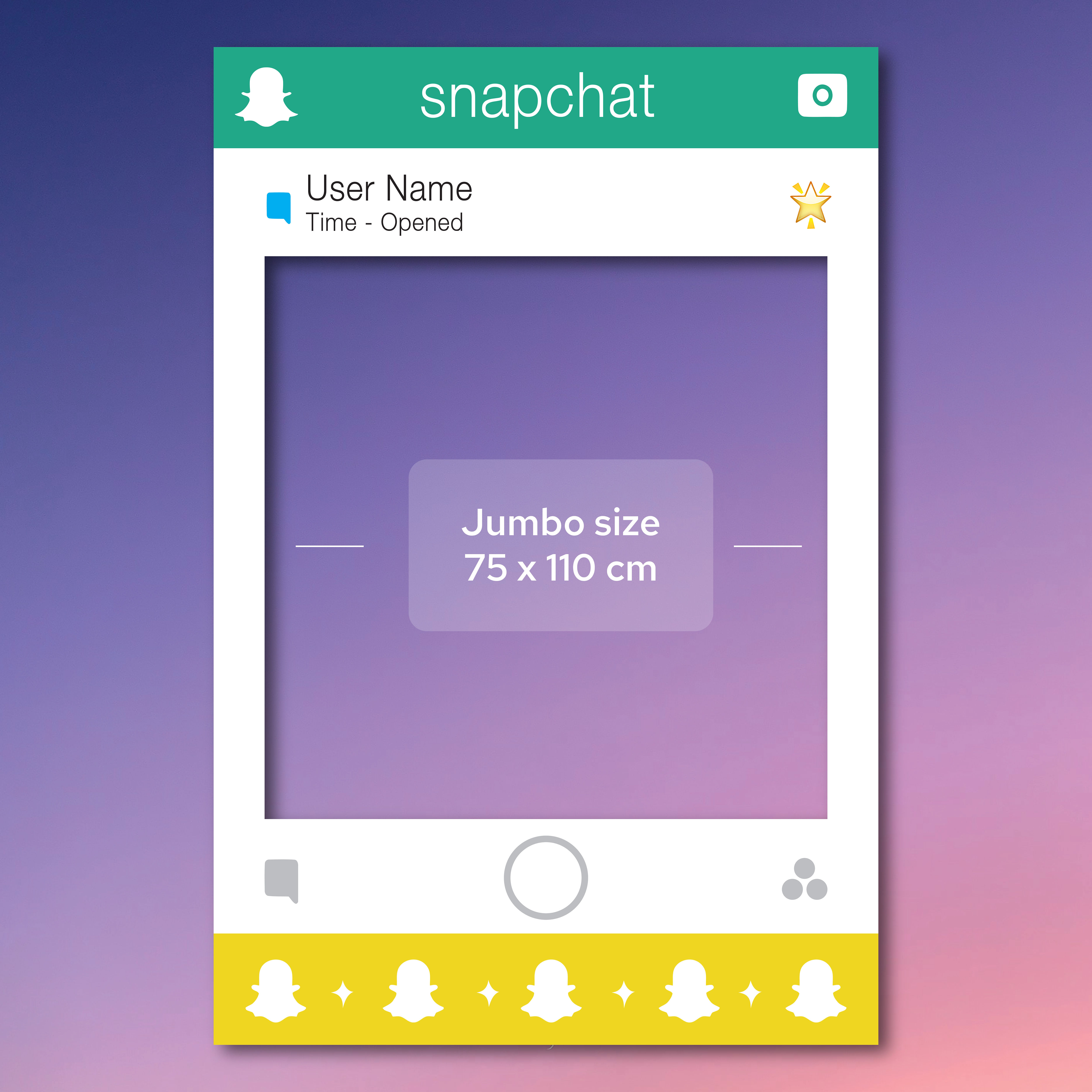 Snapchat Frame Cut Out Photo Prop - JUMBO