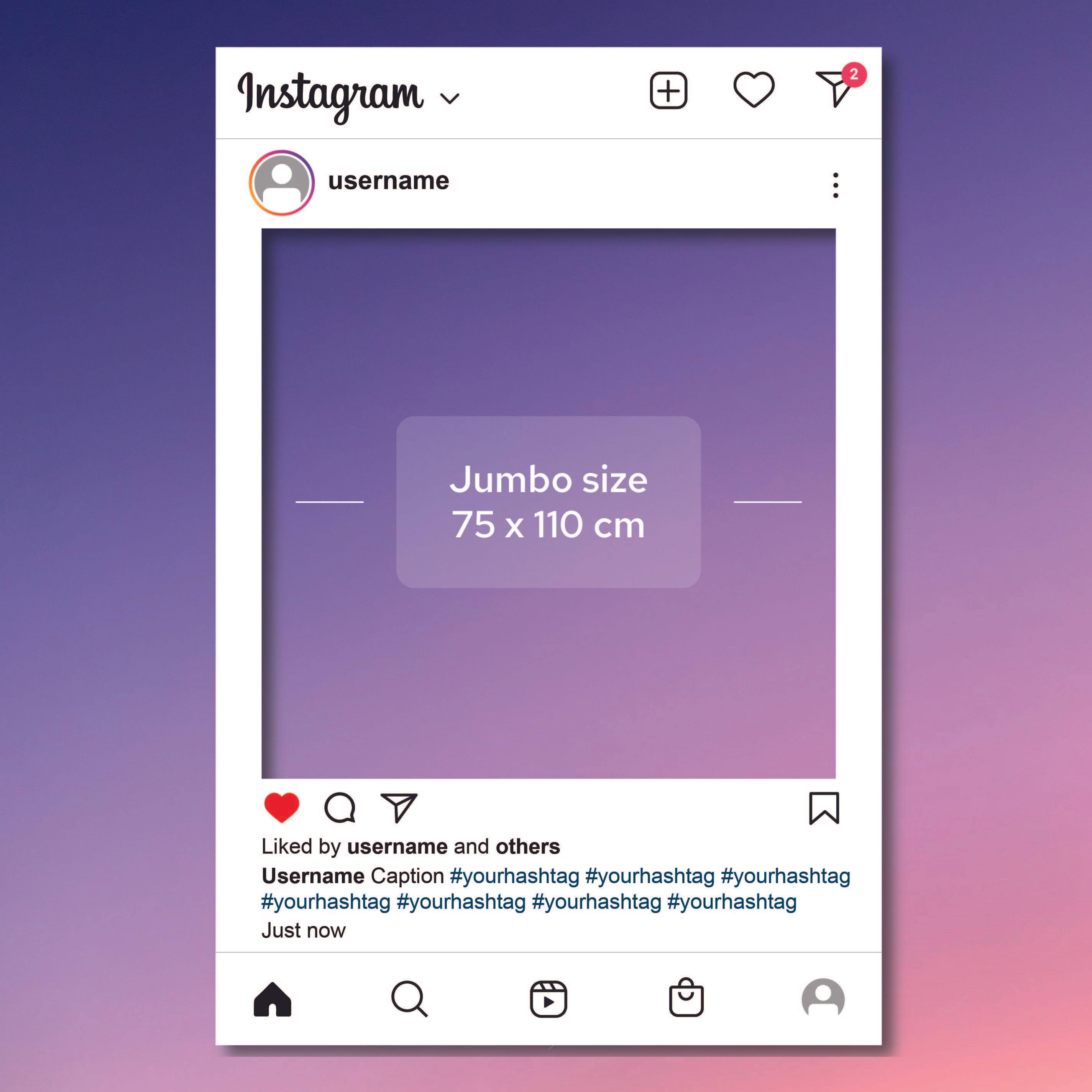 Extra Durable Social Media Frame (JUMBO)