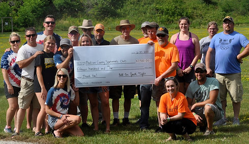 Team HOYT donating to the Winterset Sportsment's Club