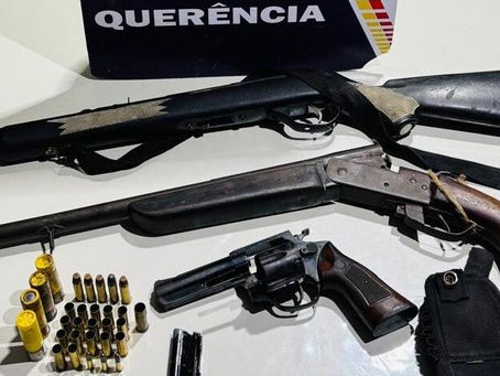 Polícia Militar prende homem por atirar em cachorro e apreende seis armas de fogo na região do Araguaia