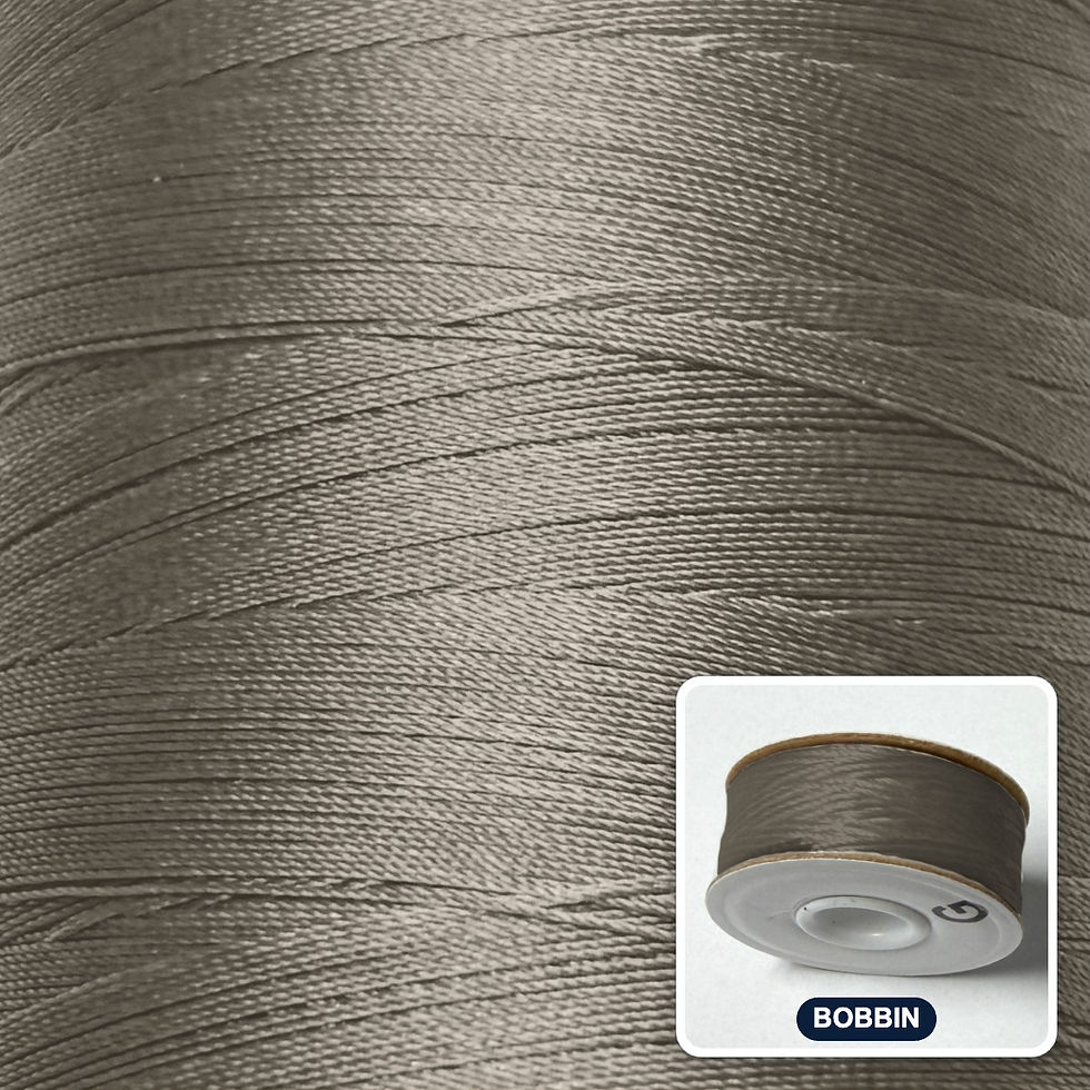 Thumbnail: Pro-Bob Bobbins – Beaver (7582U) (bobbin shown in corner) – KB Fabrics