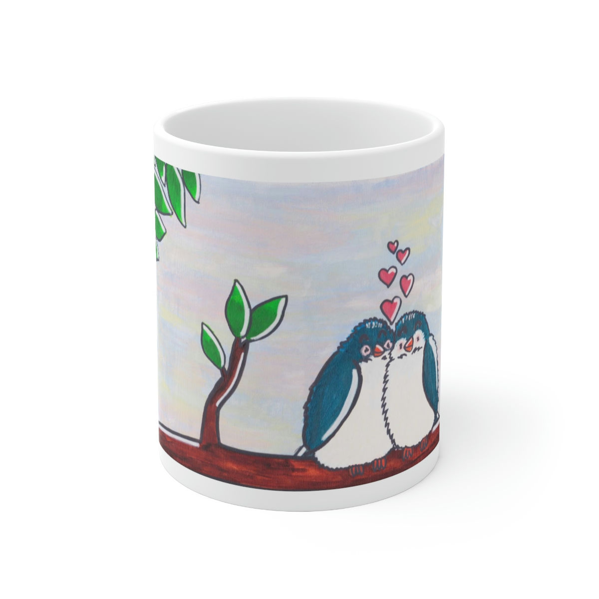 unique bird art mug