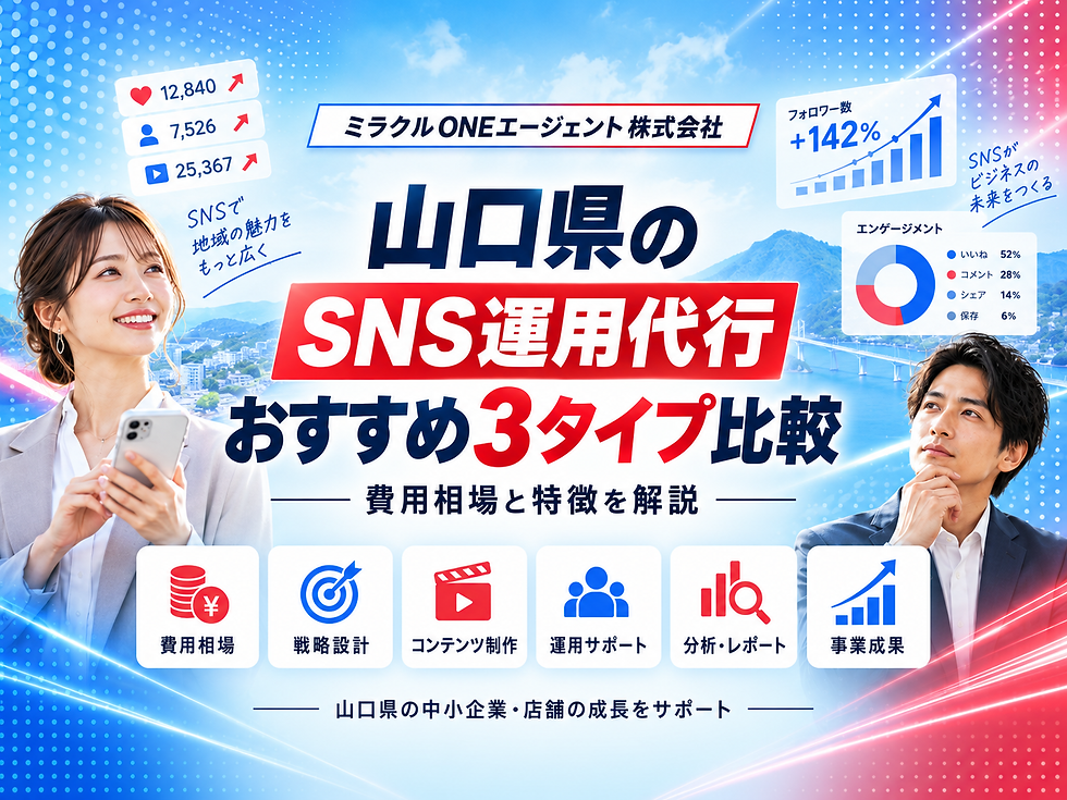 山口県のSNS運用代行おすすめ3タイプ比較|費用相場と特徴を解説【2026年】