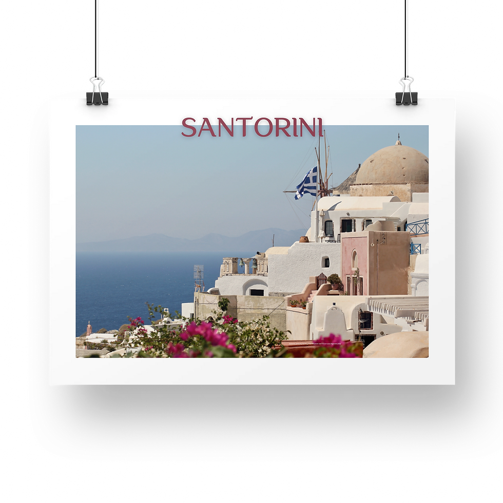 Santorini Hanging Poster