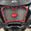 Thumbnail: Billet aluminum Grille for 2024 Maverick R red bezel and badge front view