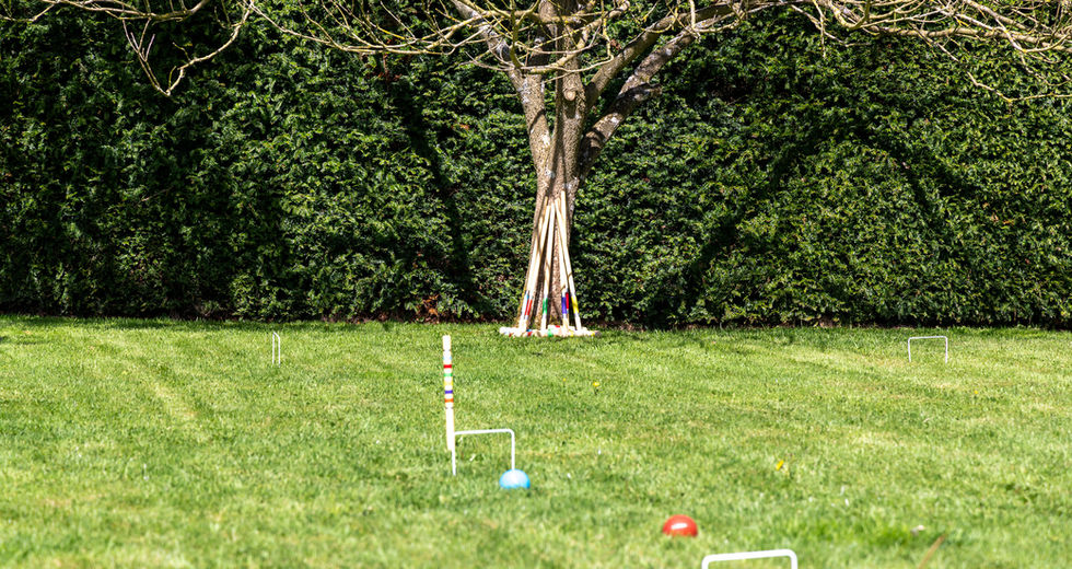 Close up of the croquet lawn at The Old Rectory